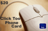 Click Too Phonecard $20