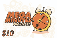 Mega Minutes Phonecard $10