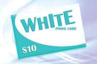 White Phone Card $10
